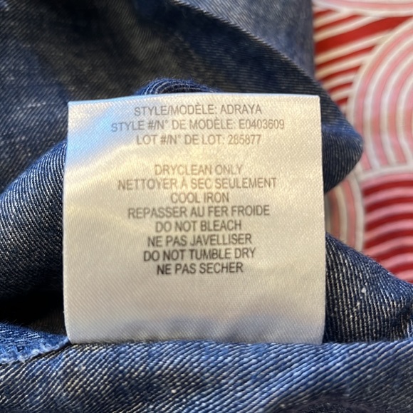 Theory size 10 dark chambray a line shift dress - Picture 5 of 5